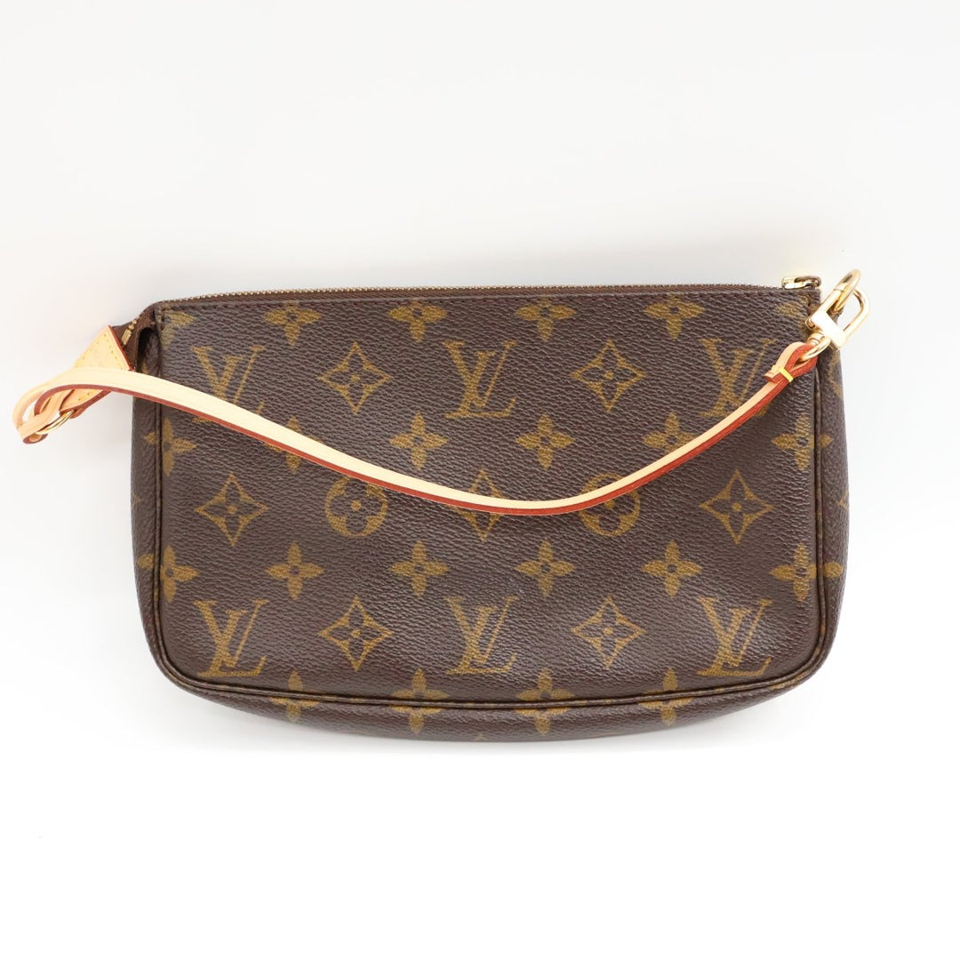 Louis Vuitton Pochette Accessories Brown Monogram Clutch Bag - Lux Central