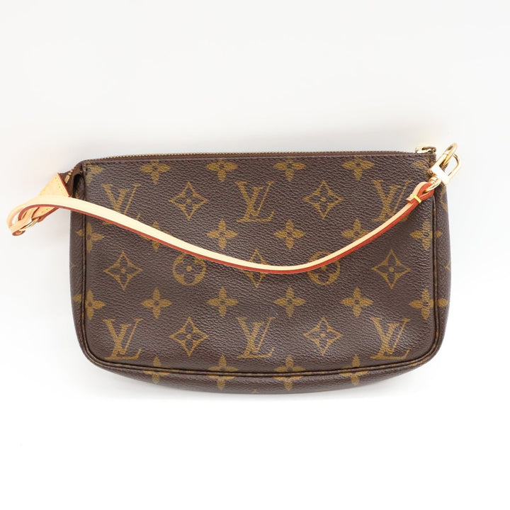 Louis Vuitton Pochette Accessories Brown Monogram Clutch Bag - Lux Central