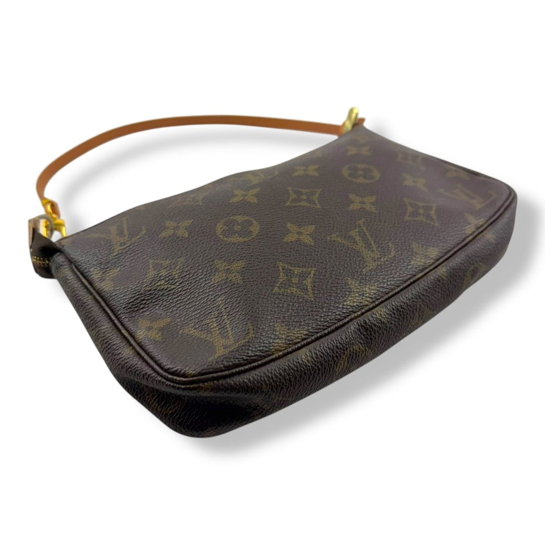 Louis Vuitton Pochette Accessories Brown Monogram Clutch Bag - Lux Central
