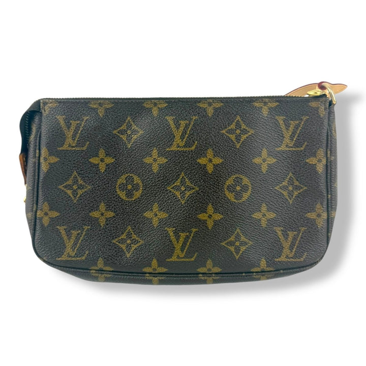 Louis Vuitton Pochette Accessories Brown Monogram Clutch Bag - Lux Central