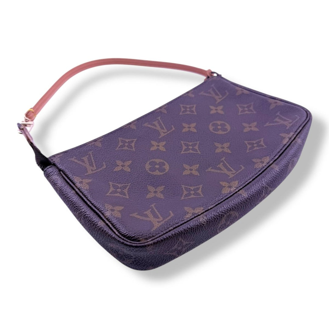 Louis Vuitton Pochette Accessories Brown Monogram Clutch Bag - Lux Central