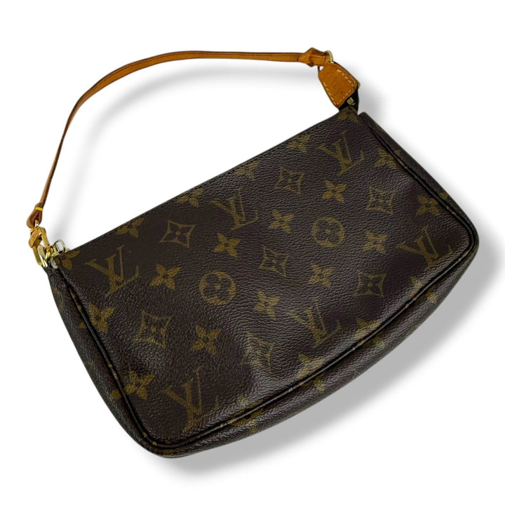 Louis Vuitton Pochette Accessories Brown Monogram Clutch Bag - Lux Central