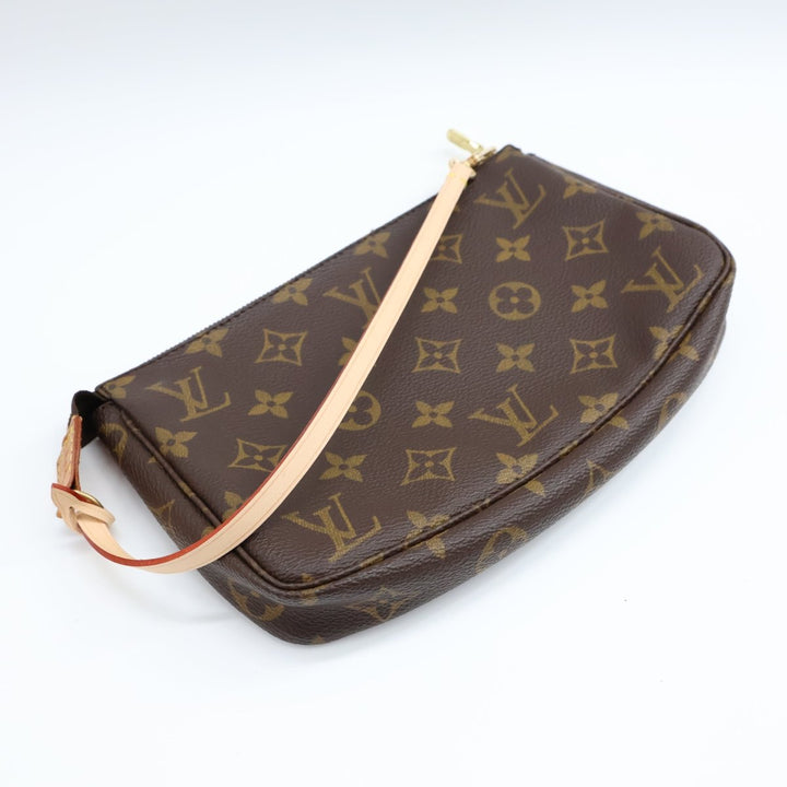 Louis Vuitton Pochette Accessories Brown Monogram Clutch Bag - Lux Central