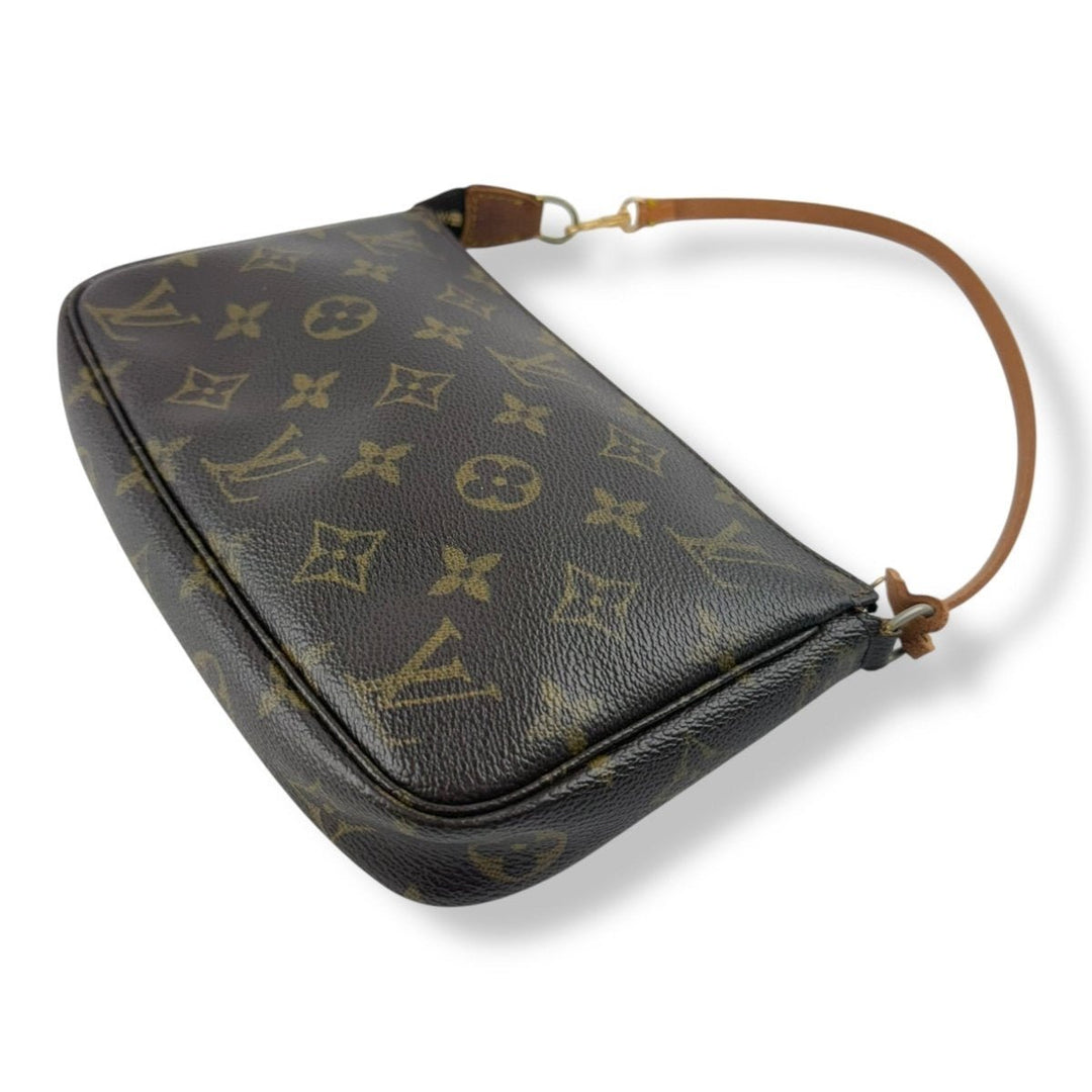 Louis Vuitton Pochette Accessories Brown Monogram Clutch Bag - Lux Central