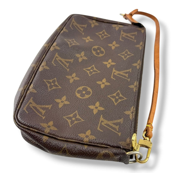 Louis Vuitton Pochette Accessories Brown Monogram Clutch Bag - Lux Central
