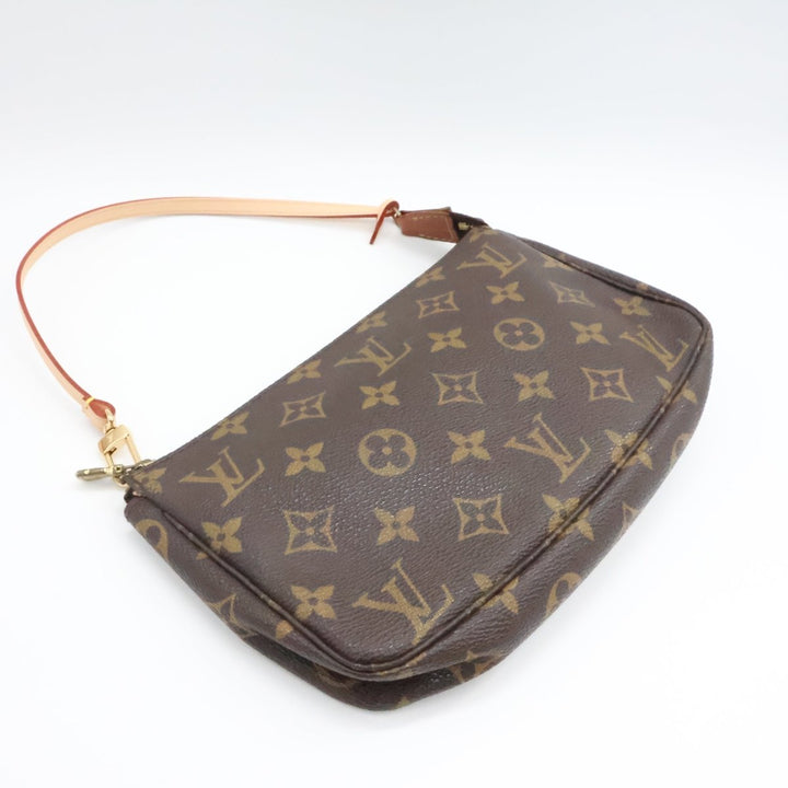 Louis Vuitton Pochette Accessories Brown Monogram Clutch Bag - Lux Central