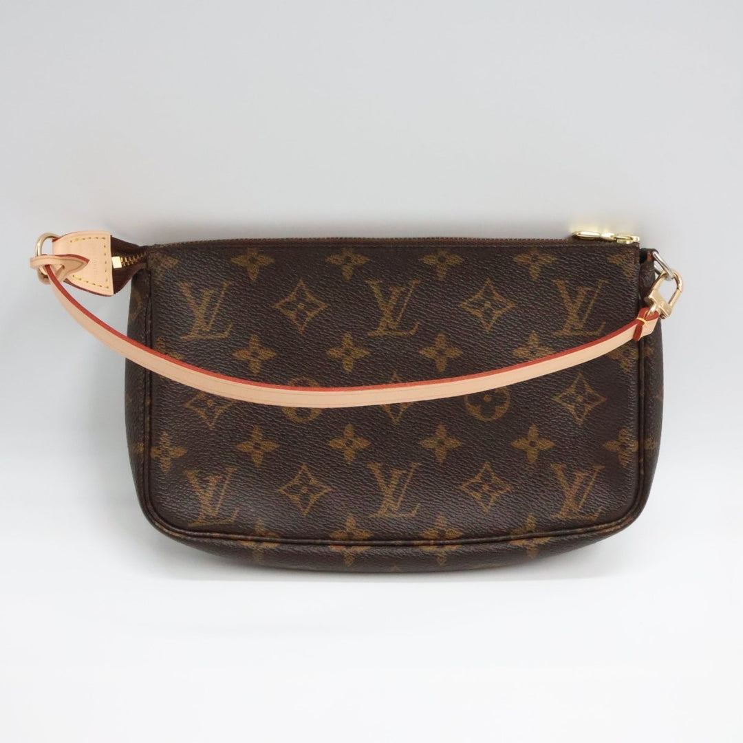 Louis Vuitton Pochette Accessories Brown Monogram Clutch Bag - Lux Central