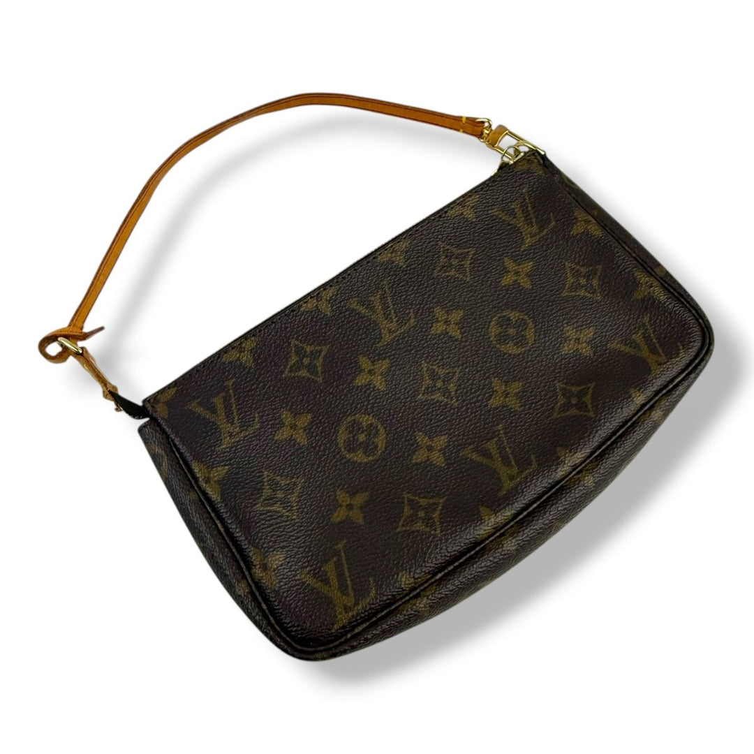 Louis Vuitton Pochette Accessories Brown Monogram Clutch Bag - Lux Central