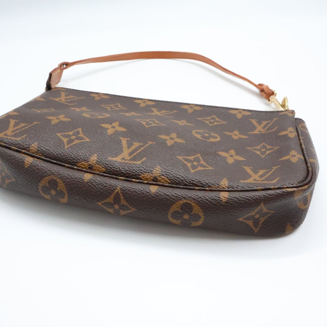 Louis Vuitton Pochette Accessories Brown Monogram Clutch Bag - Lux Central