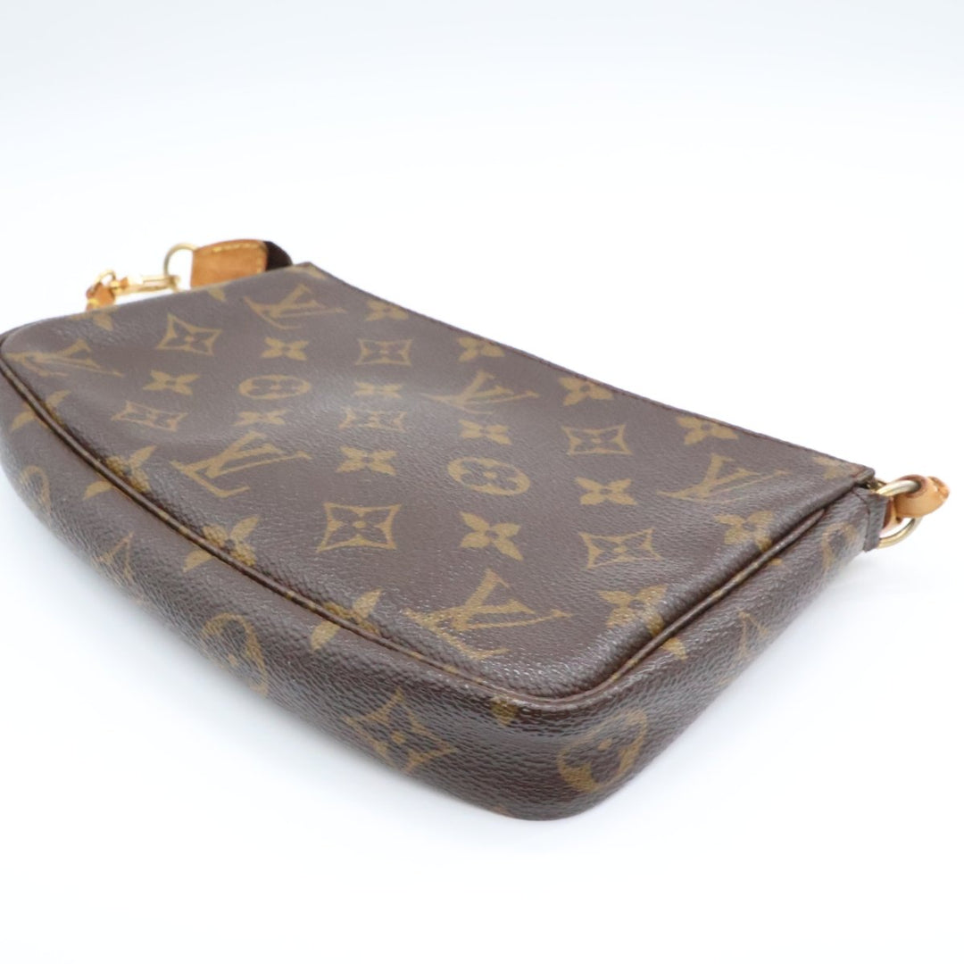 Louis Vuitton Pochette Accessories Brown Monogram Clutch Bag - Lux Central