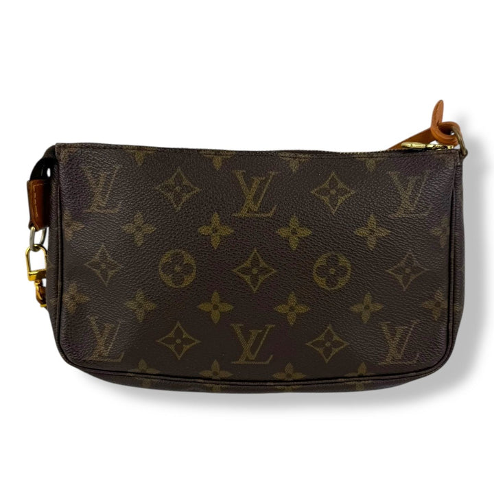 Louis Vuitton Pochette Accessories Brown Monogram Clutch Bag - Lux Central