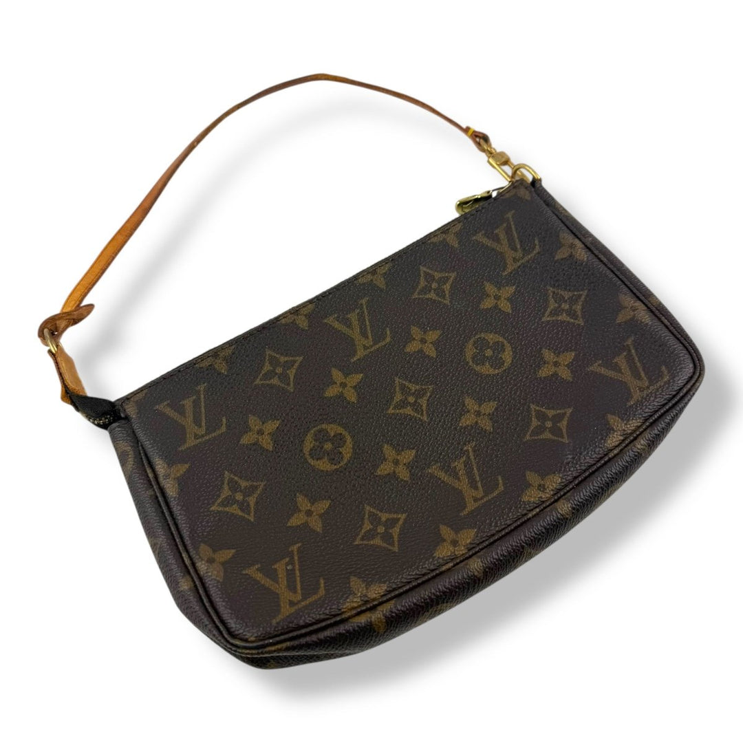 Louis Vuitton Pochette Accessories Brown Monogram Clutch Bag - Lux Central