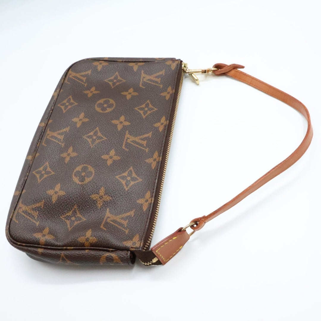 Louis Vuitton Pochette Accessories Brown Monogram Clutch Bag - Lux Central