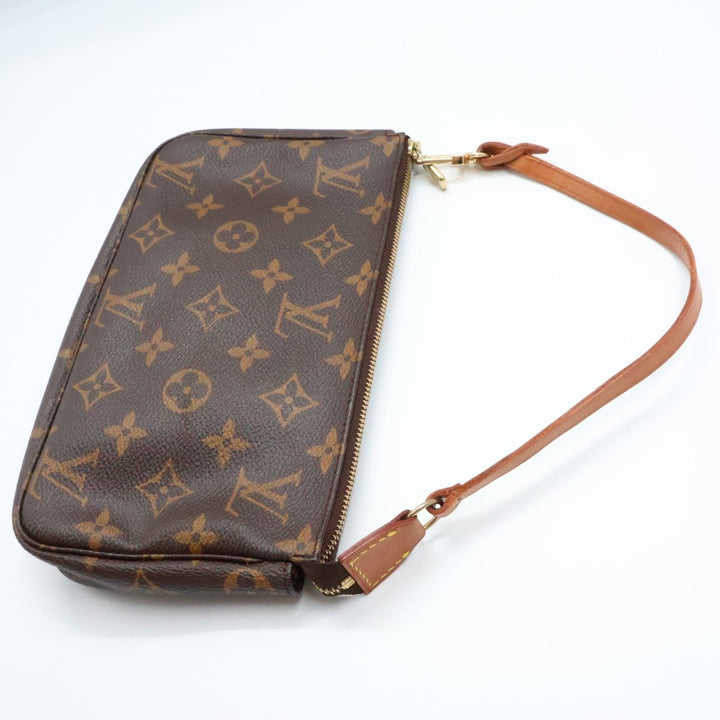 Louis Vuitton Pochette Accessories Brown Monogram Clutch Bag - Lux Central