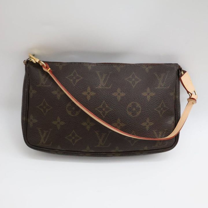 Louis Vuitton Pochette Accessories Brown Monogram Clutch Bag - Lux Central