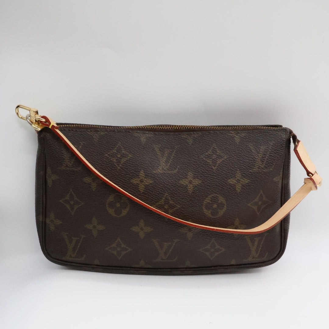 Louis Vuitton Pochette Accessories Brown Monogram Clutch Bag - Lux Central