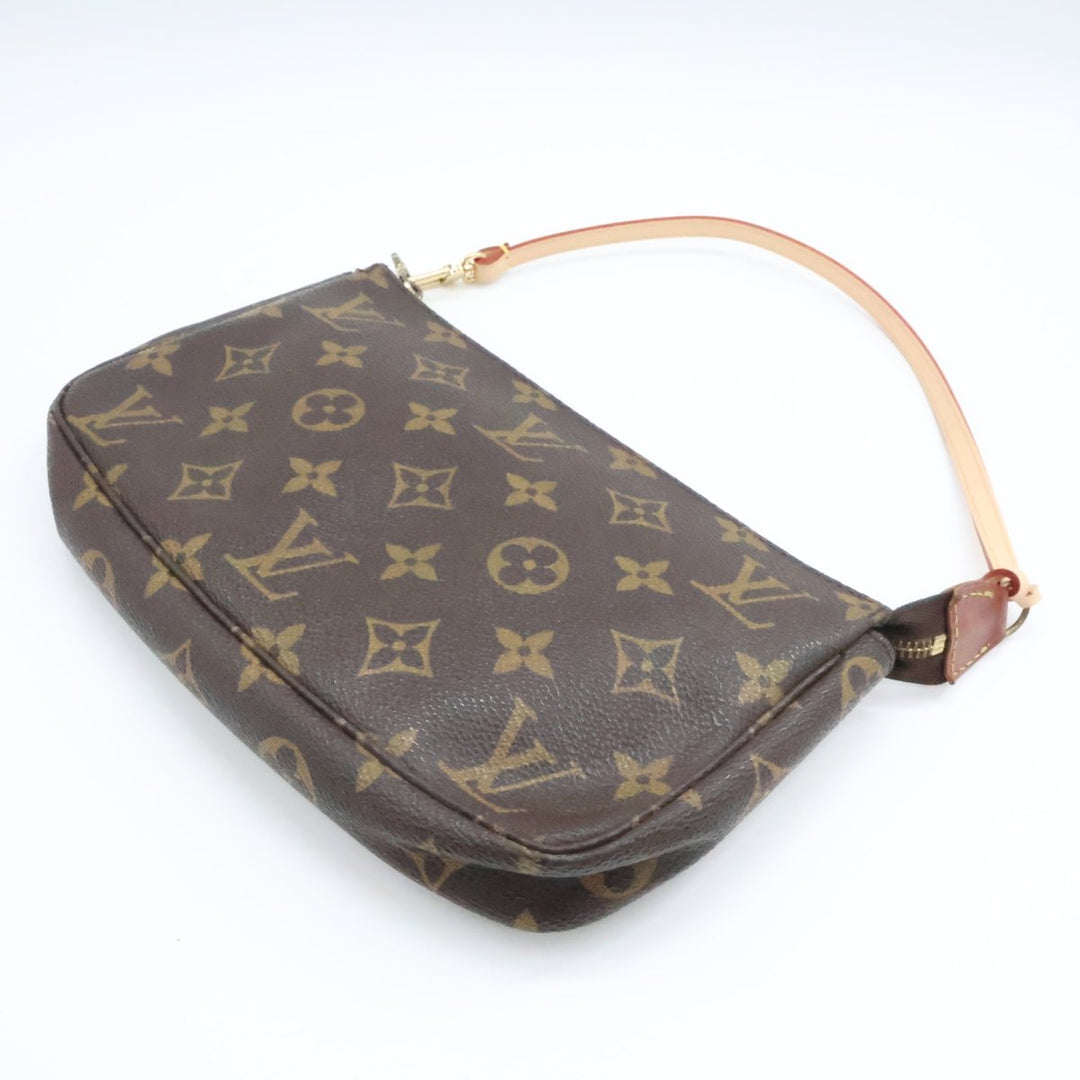 Louis Vuitton Pochette Accessories Brown Monogram Clutch Bag - Lux Central