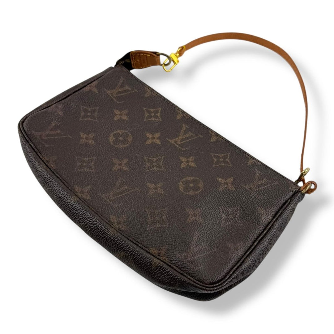 Louis Vuitton Pochette Accessories Brown Monogram Clutch Bag - Lux Central