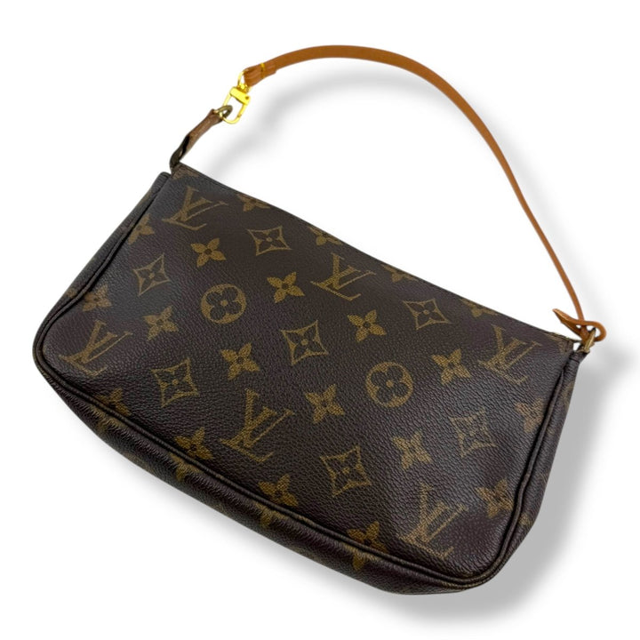 Louis Vuitton Pochette Accessories Brown Monogram Clutch Bag - Lux Central