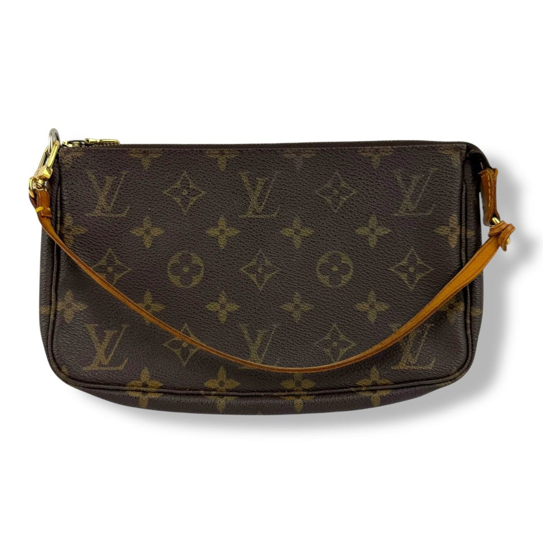 Louis Vuitton Pochette Accessories Brown Monogram Clutch Bag - Lux Central