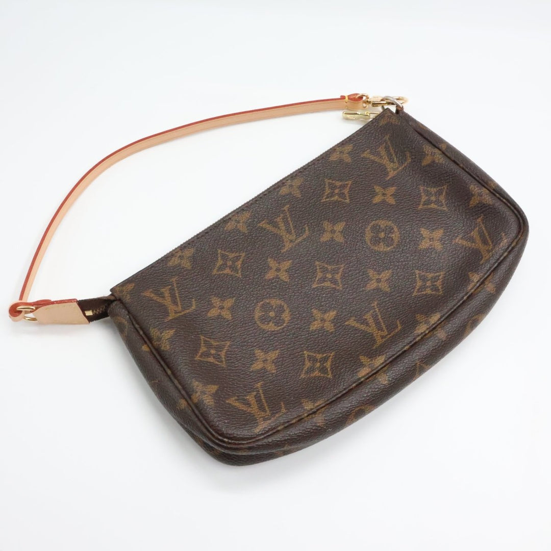 Louis Vuitton Pochette Accessories Brown Monogram Clutch Bag - Lux Central