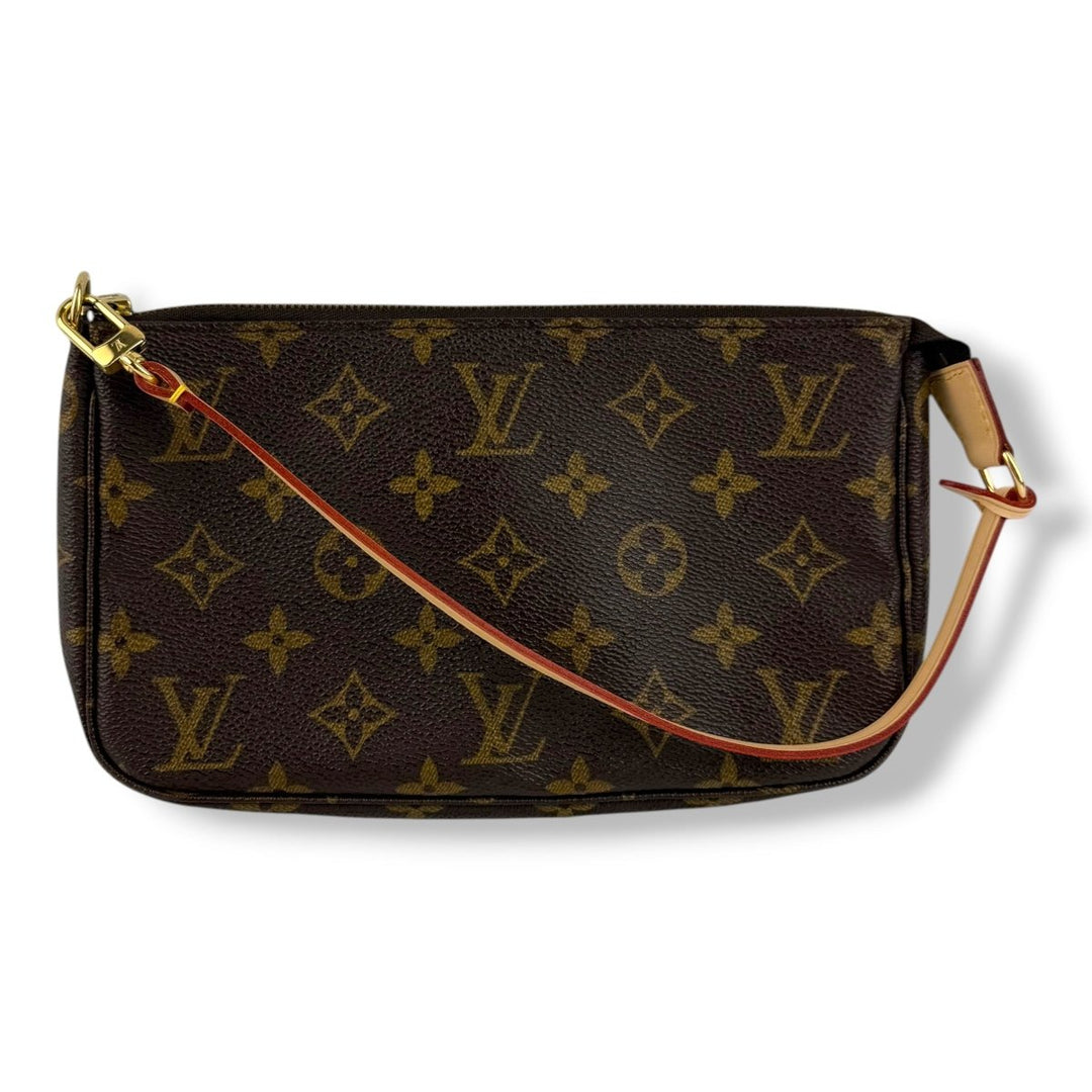 Louis Vuitton Pochette Accessories Brown Monogram Clutch Bag - Lux Central