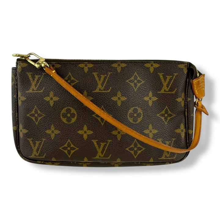Louis Vuitton Pochette Accessories Brown Monogram Clutch Bag - Lux Central