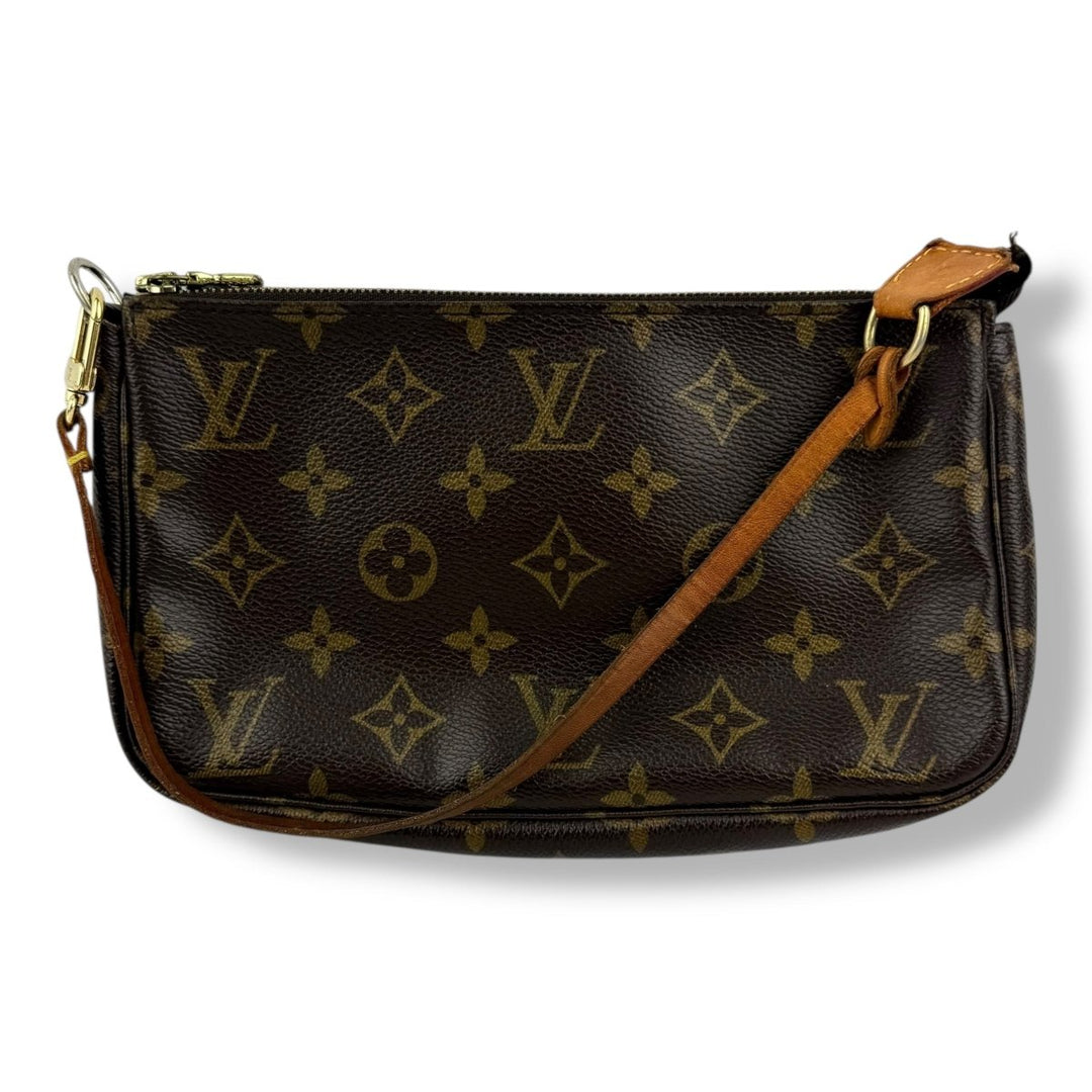 Louis Vuitton Pochette Accessories Brown Monogram Clutch Bag - Lux Central