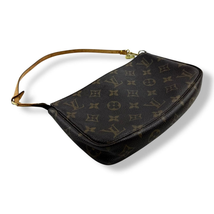 Louis Vuitton Pochette Accessories Brown Monogram Clutch Bag - Lux Central