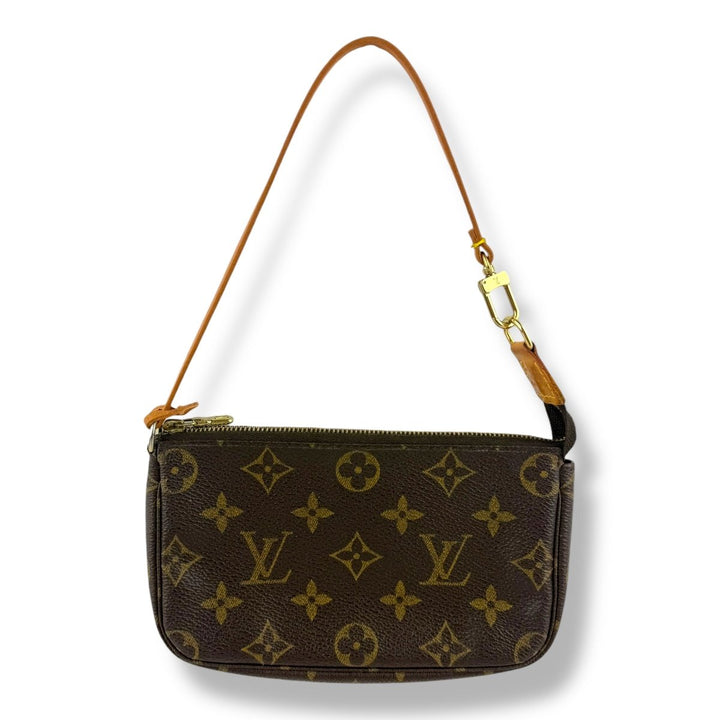 Louis Vuitton Pochette Accessories Brown Monogram Clutch Bag - Lux Central