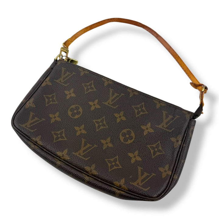 Louis Vuitton Pochette Accessories Brown Monogram Clutch Bag - Lux Central