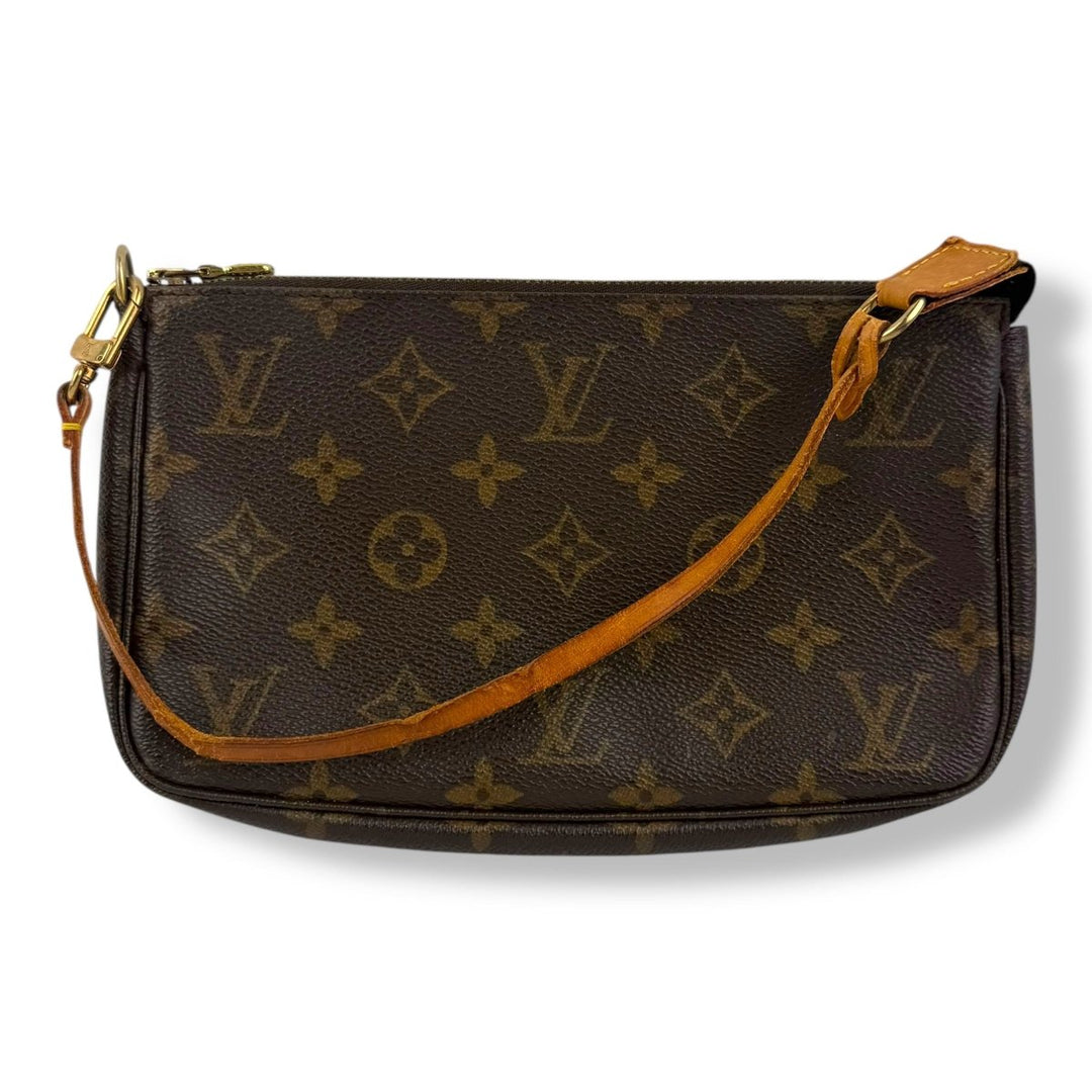 Louis Vuitton Pochette Accessories Brown Monogram Clutch Bag - Lux Central