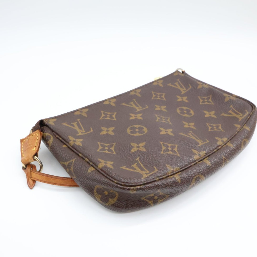Louis Vuitton Pochette Accessories Brown Monogram Clutch Bag - Lux Central