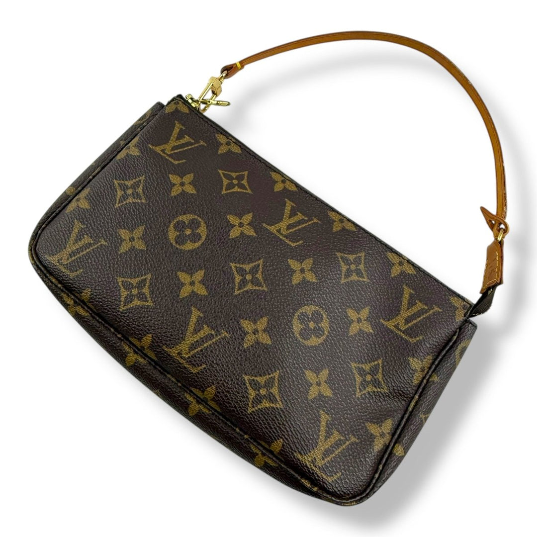 Louis Vuitton Pochette Accessories Brown Monogram Clutch Bag - Lux Central