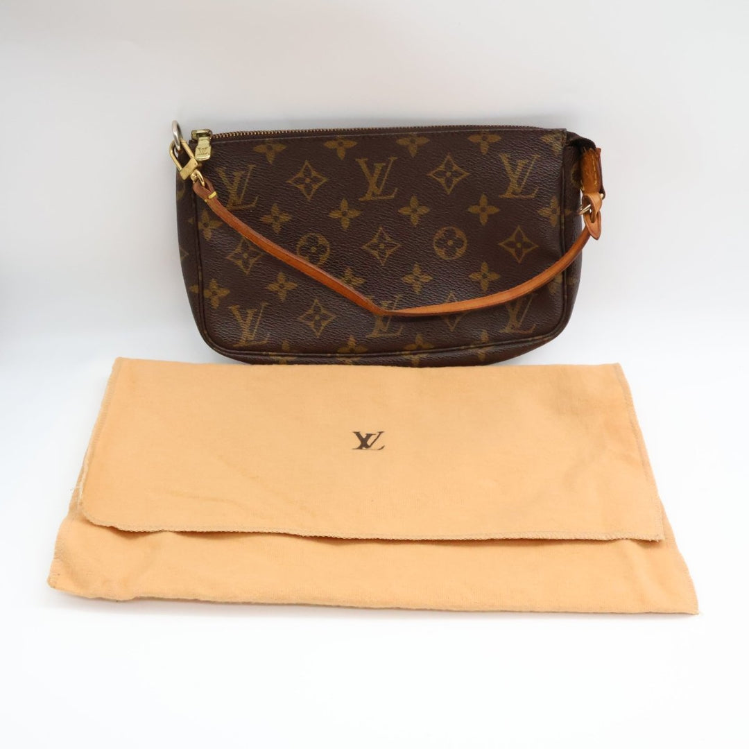 Louis Vuitton Pochette Accessories Brown Monogram Clutch Bag - Lux Central