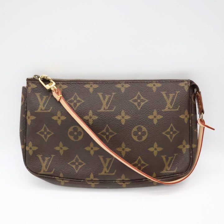 Louis Vuitton Pochette Accessories Brown Monogram Clutch Bag - Lux Central