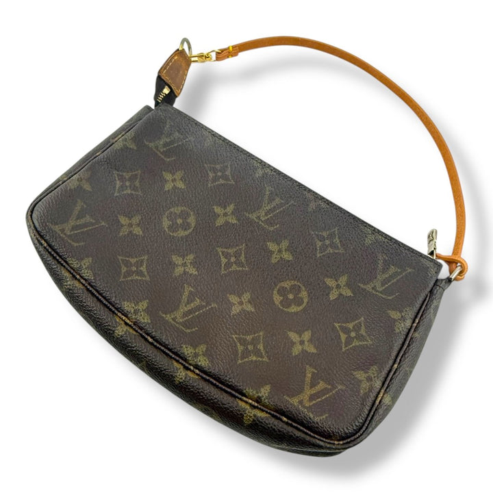 Louis Vuitton Pochette Accessories Brown Monogram Clutch Bag - Lux Central