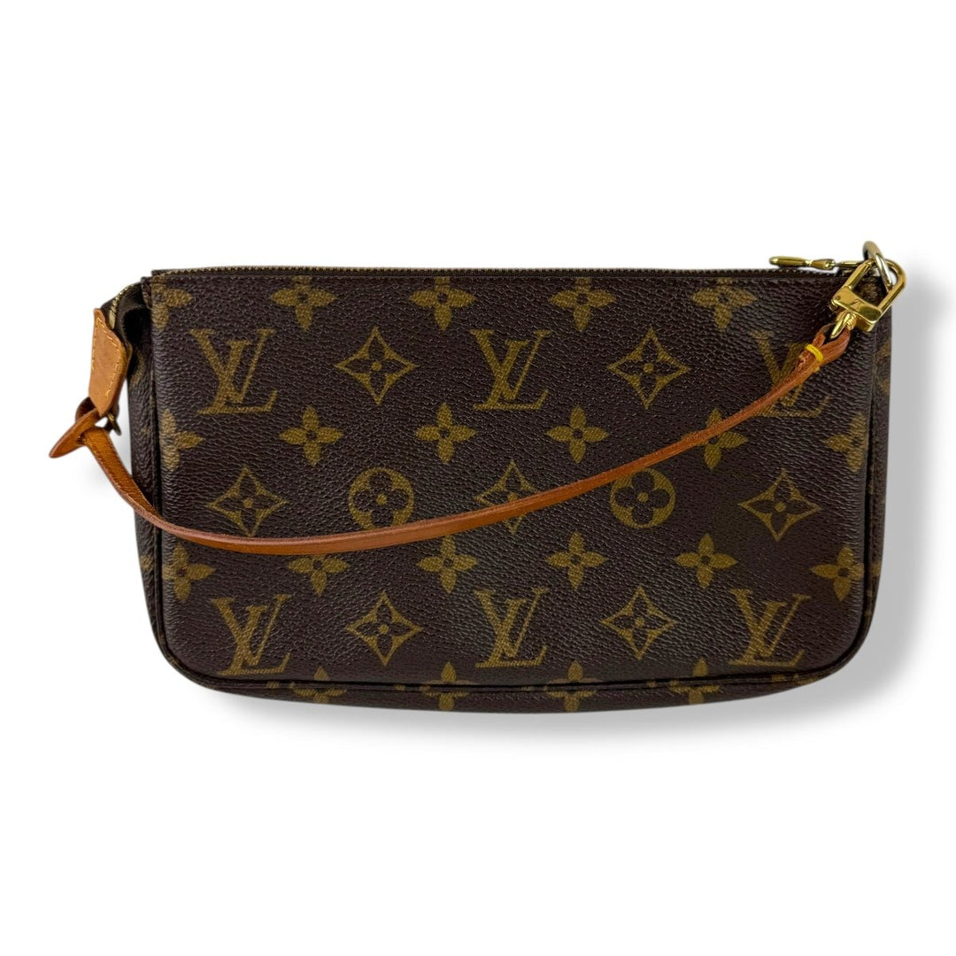 Louis Vuitton Pochette Accessories Brown Monogram Clutch Bag - Lux Central