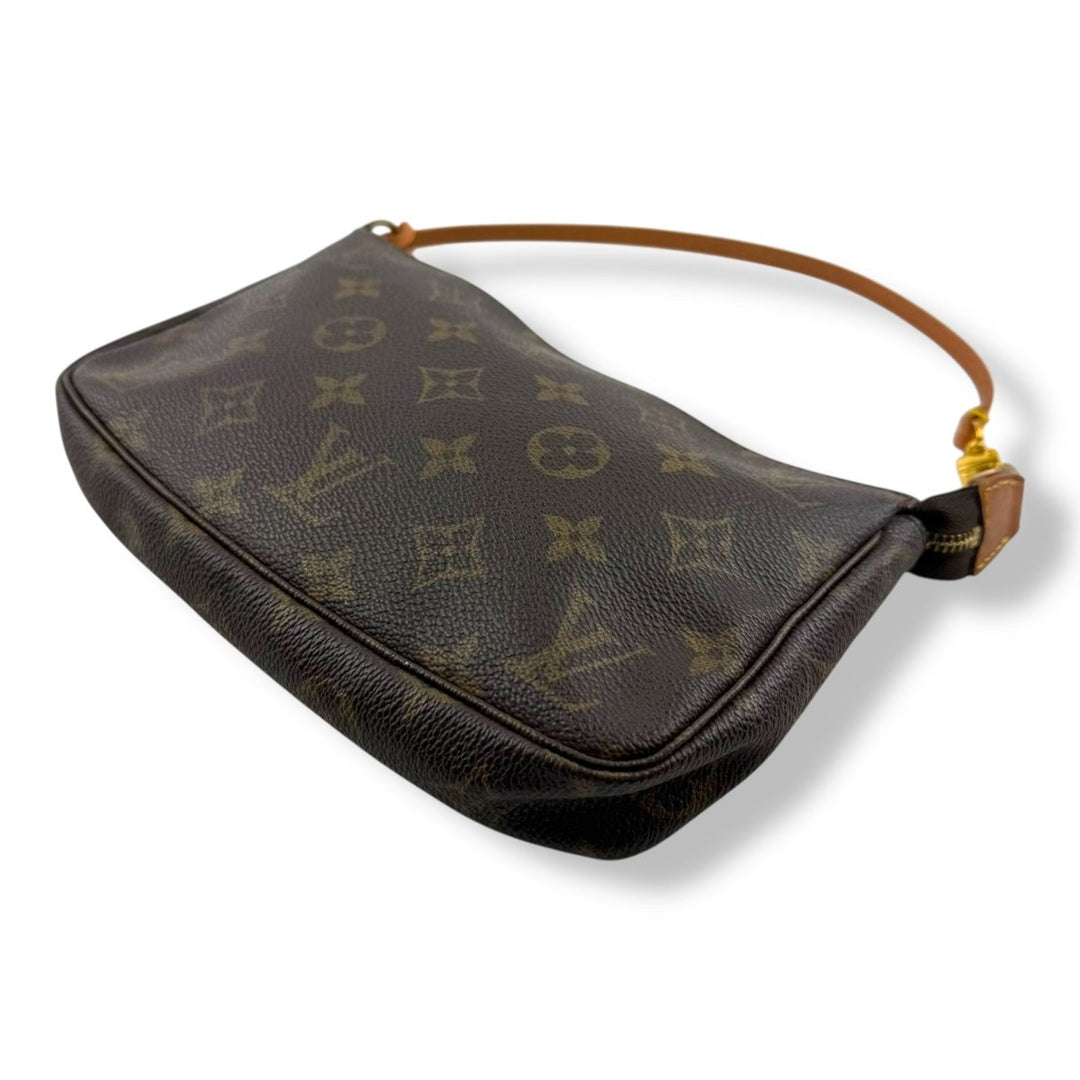 Louis Vuitton Pochette Accessories Brown Monogram Clutch Bag - Lux Central