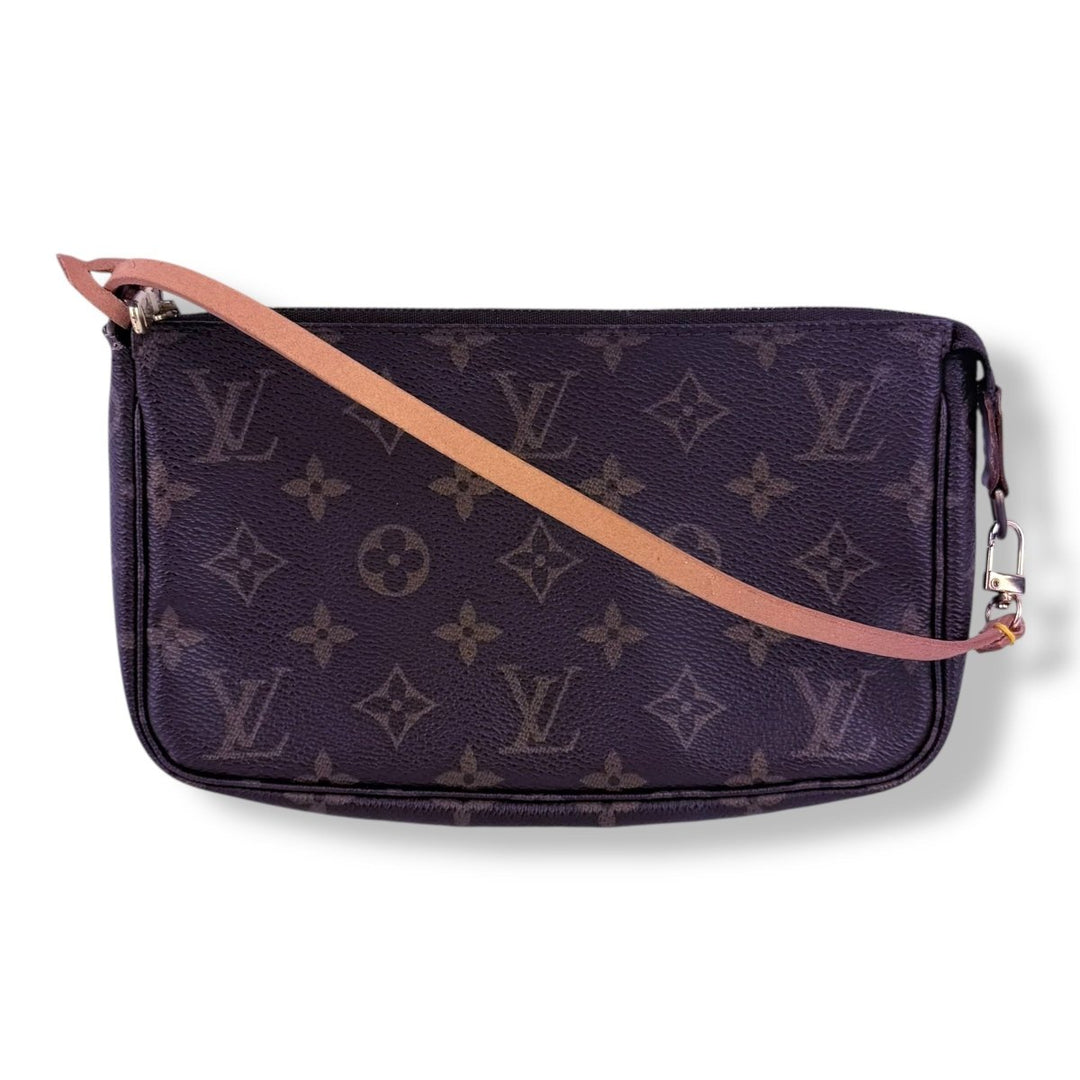 Louis Vuitton Pochette Accessories Brown Monogram Clutch Bag - Lux Central