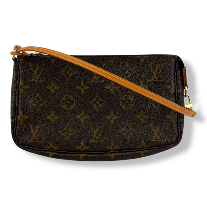 Louis Vuitton Pochette Accessories Brown Monogram Clutch Bag - Lux Central