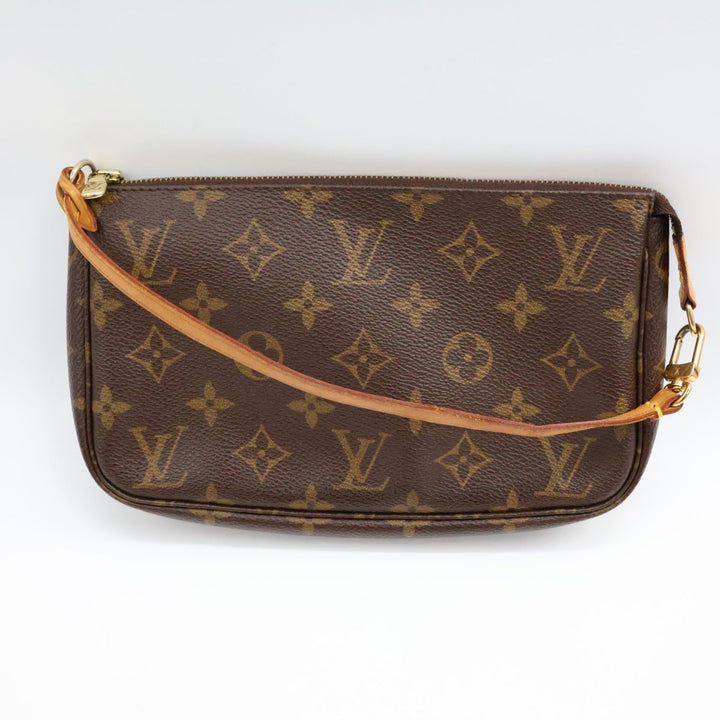Louis Vuitton Pochette Accessories Brown Monogram Clutch Bag - Lux Central
