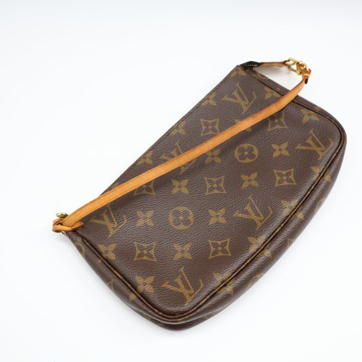 Louis Vuitton Pochette Accessories Brown Monogram Clutch Bag - Lux Central