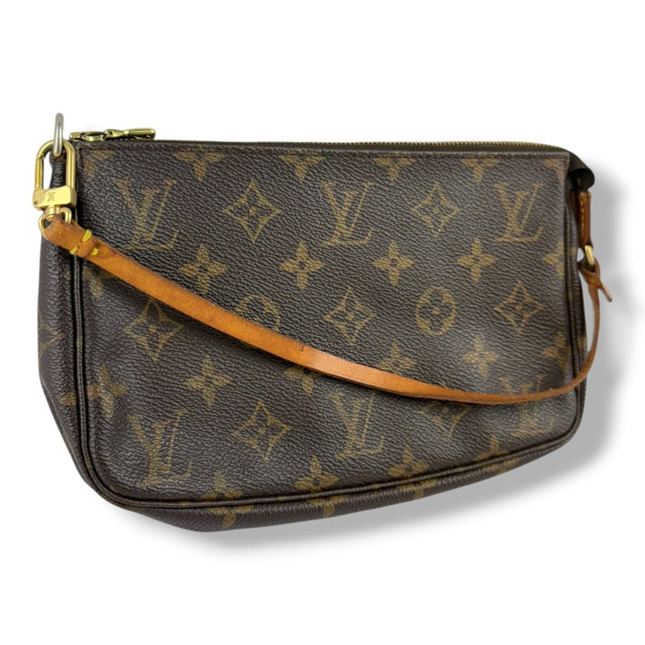 Louis Vuitton Pochette Accessories Brown Monogram Clutch Bag - Lux Central