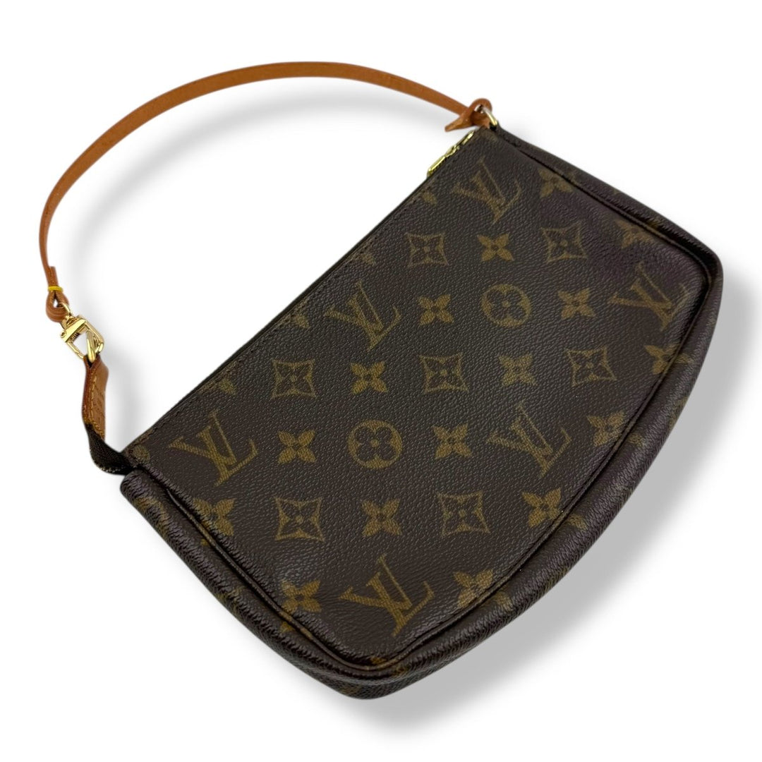 Louis Vuitton Pochette Accessories Brown Monogram Clutch Bag - Lux Central