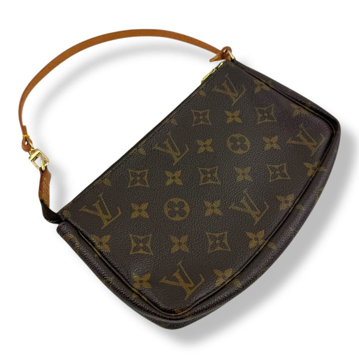 Louis Vuitton Pochette Accessories Brown Monogram Clutch Bag - Lux Central