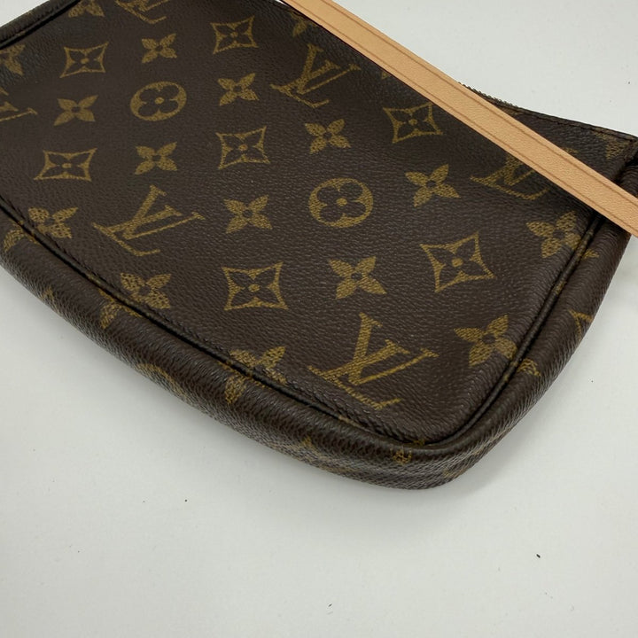 Louis Vuitton Pochette Accessories Brown Monogram Clutch Bag - Lux Central