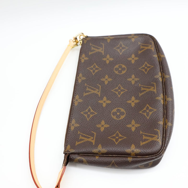Louis Vuitton Pochette Accessories Brown Monogram Clutch Bag - Lux Central