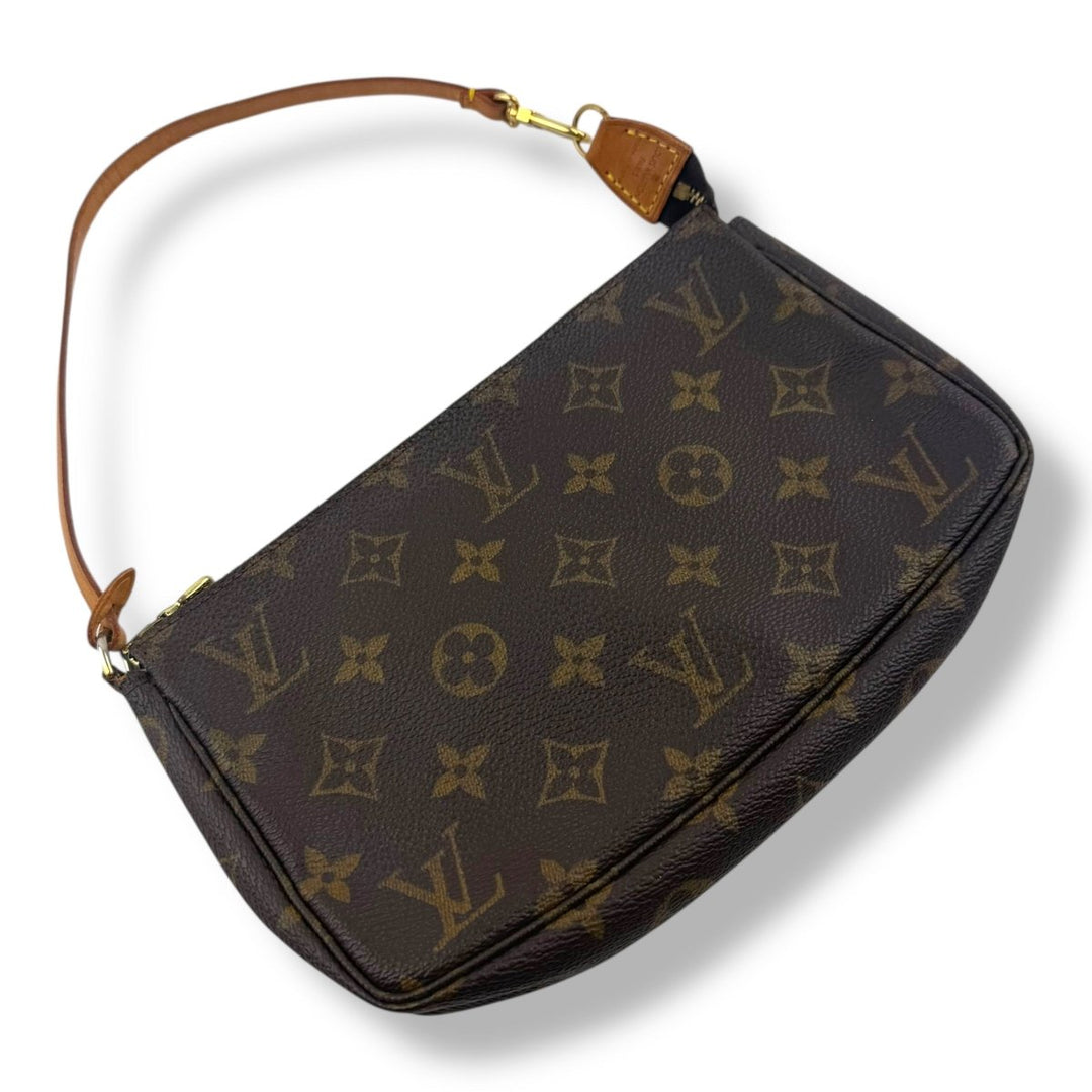 Louis Vuitton Pochette Accessories Brown Monogram Clutch Bag - Lux Central