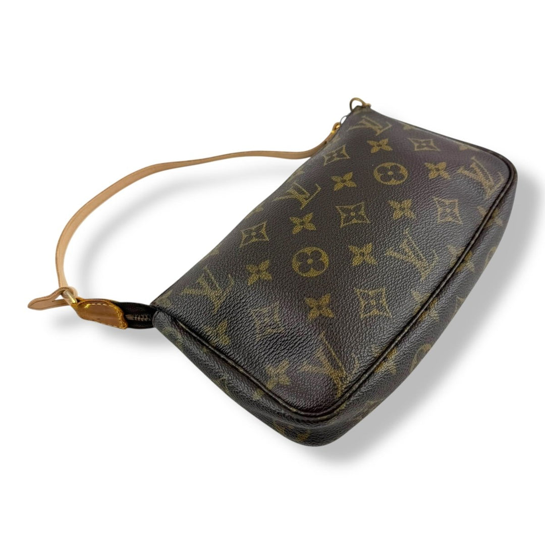 Louis Vuitton Pochette Accessories Brown Monogram Clutch Bag - Lux Central